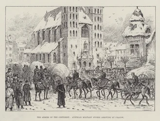 Los ejércitos del continente, almacenes militares austriacos llegando a Cracovia